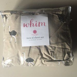 WHIM Ostrich Twin XL sheet set
